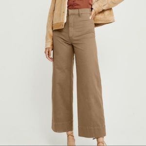 Abercrombie & Fitch High Rise Crop Wide Leg Pants